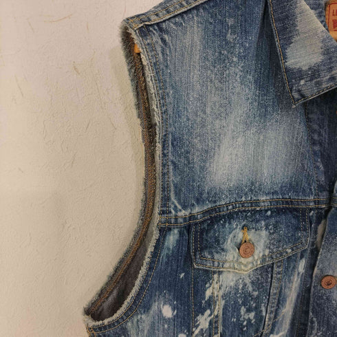 リーバイス Levis ペイント ヴィンテージ加工 デニムベスト メンズ import:XL