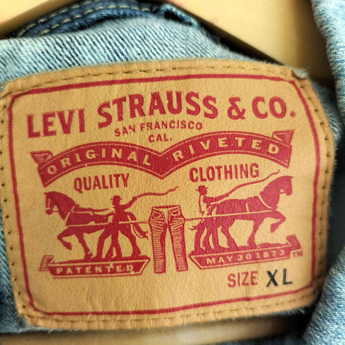 リーバイス Levis ペイント ヴィンテージ加工 デニムベスト メンズ import:XL