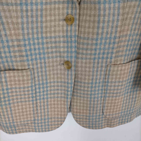 ポールスチュアート Paul Stuart 格子柄シルクジャケット レディース JPN:11号