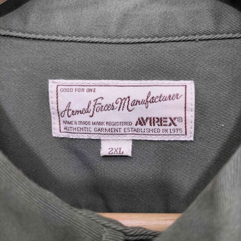 アヴィレックス AVIREX U.S.A.F. 70th ANNIVERSARY L/S KHAKI SHIRT メンズ 2XL