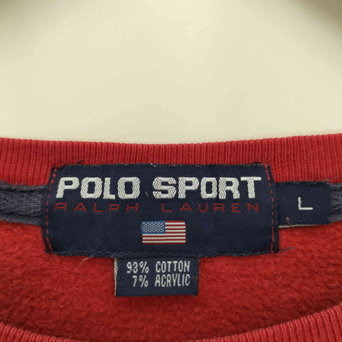 ポロスポーツラルフローレン POLO SPORT RALPH LAUREN 90S 星条旗 ロゴ 刺繍 プルオーバー スウェット トレーナー メンズ import:L