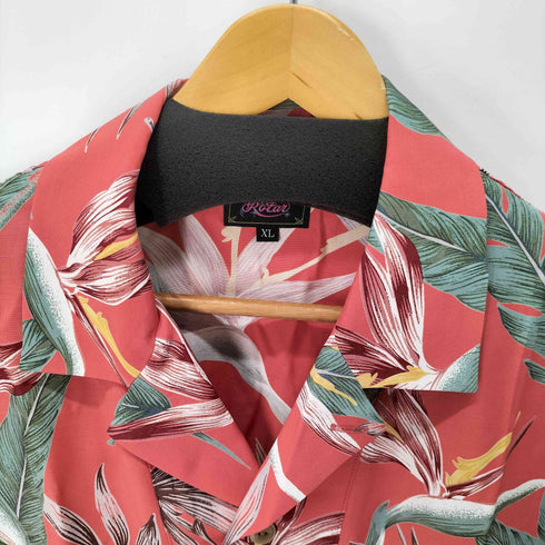 ローター ROTAR Leaf Rayon Aloha Shirt アロハシャツ メンズ import:XL