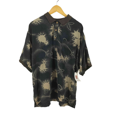 トミーバハマ Tommy Bahama 総柄SSシルクポロシャツ メンズ import:XL