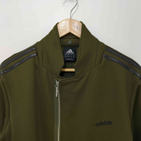 アディダス adidas 00s y2k ストライプレザー切替 トラックジャケット メンズ JPN:L