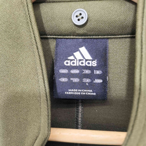 アディダス adidas 00s y2k ストライプレザー切替 トラックジャケット メンズ JPN:L