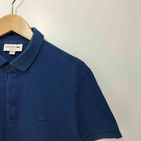 ラコステ LACOSTE REGULAR FIT ワンポイント刺繍鹿の子ポロシャツ メンズ S