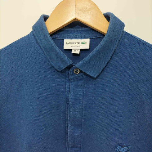 ラコステ LACOSTE REGULAR FIT ワンポイント刺繍鹿の子ポロシャツ メンズ S