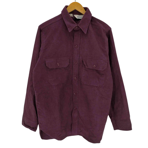 ウールリッチ WOOLRICH 70s USA製 三角タグ 白タグ 両フラップシャモアシャツ メンズ JPN:48