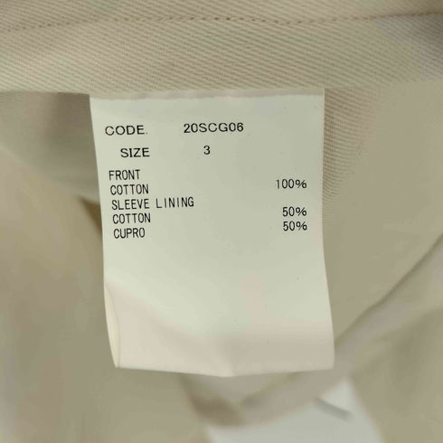 ウルトーキョー URU TOKYO 20SS COTTON GABARDINE SHIRTS JACKET メンズ JPN:3