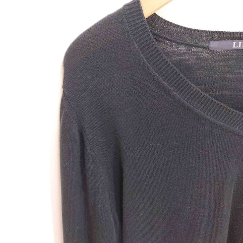 リミフゥ LIMI feu 18AW ストライプポケット Vネック コットン ニット レディース