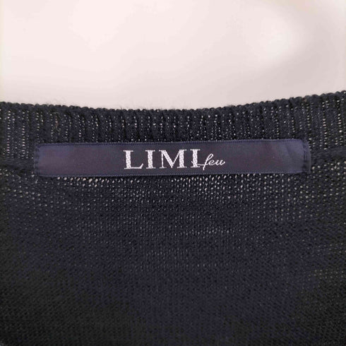 リミフゥ LIMI feu 18AW ストライプポケット Vネック コットン ニット レディース