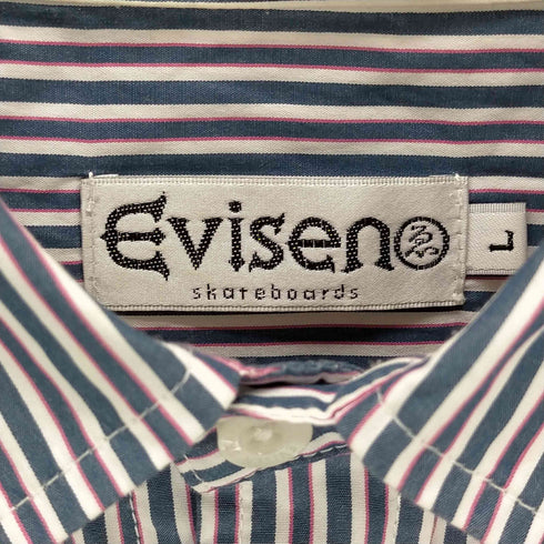 エビセンスケートボーズ Evisen skateboards WILLIAM STRIPED SHIRT メンズ import:L