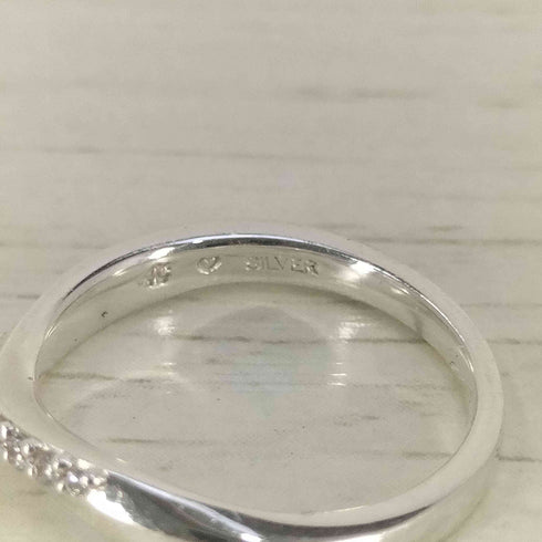ヨンドシー 4℃ ロゴ SILVER 刻印 シルバー リング レディース 8