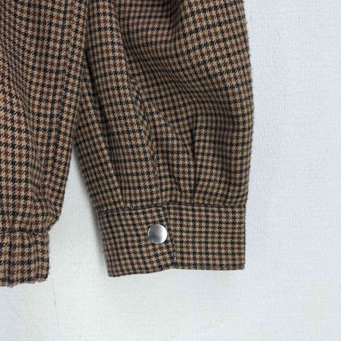 カンゴール KANGOL ロゴ刺繍 ジップ チェック ブルゾン メンズ L