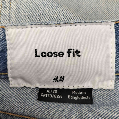 エイチアンドエム H&M Loose fit 汚れ加工 バギーデニムパンツ メンズ 32/30