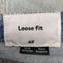 エイチアンドエム H&M Loose fit 汚れ加工 バギーデニムパンツ メンズ 32/30