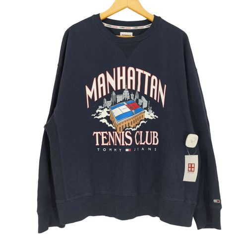 トミージーンズ tommy jeans フロントプリントVガゼットスウェット メンズ JPN:XL