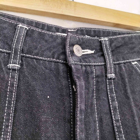 カリテ qualite × e denim センタ―プレス ワイドデニムパンツ レディース 38