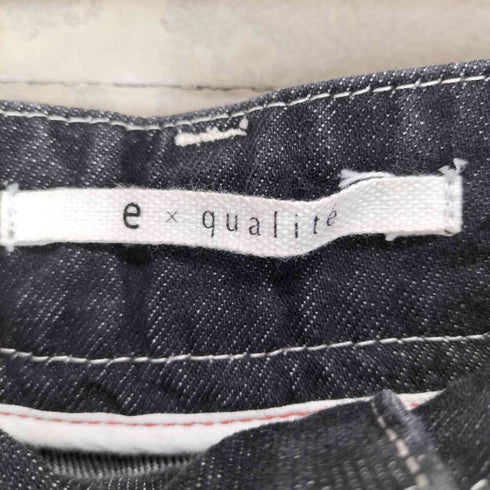 カリテ qualite × e denim センタ―プレス ワイドデニムパンツ レディース 38