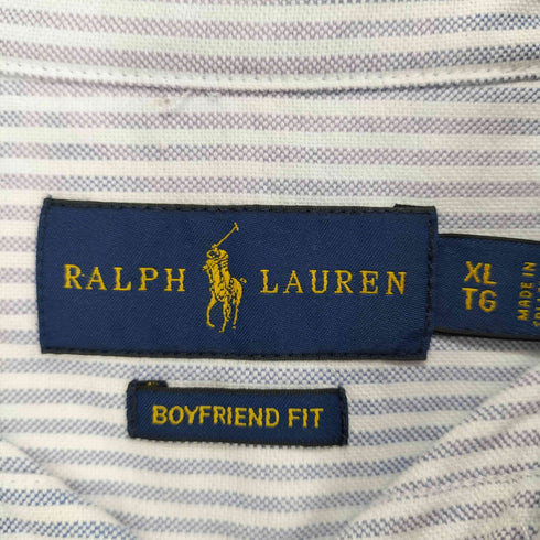 ラルフローレン RALPH LAUREN BOYFRIEND FIT ロゴ刺繍 BDストライプL/Sシャツ メンズ JPN:XL