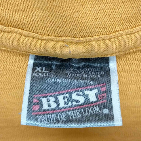 フルーツオブザルーム FRUIT OF THE LOOM 90s USA製 YMCA シングルステッチ カレッジプリントTシャツ メンズ JPN:XL