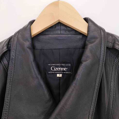 Cizenne ダブルブレスト レザージャケット メンズ 9