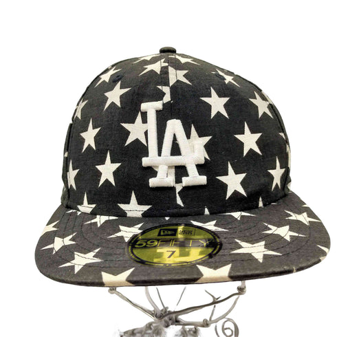 ニューエラ NEW ERA 59FIFTY ベースボール チーム ロゴ 刺繍 星 総柄 6パネル キャップ メンズ 7 55.8cm