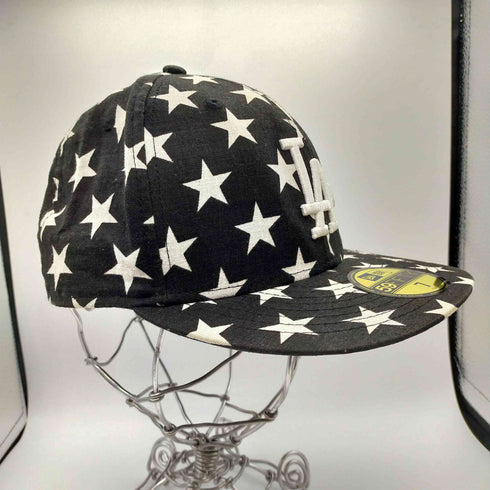 ニューエラ NEW ERA 59FIFTY ベースボール チーム ロゴ 刺繍 星 総柄 6パネル キャップ メンズ 7 55.8cm