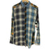 ディーゼル DIESEL クレイジーパターン ツギハギ パッチワーク デザイン デニム切替 レーヨン チェック シャツ メンズ import:M