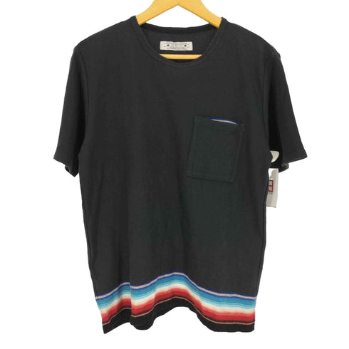 サスクワァッチファブリックス SASQUATCHfabrix. 11SS EOTOTO グラデーション コットン アクリル デザイン ニット S/S Tシャツ メンズ JPN:L