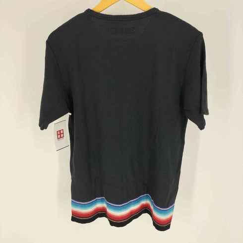 サスクワァッチファブリックス SASQUATCHfabrix. 11SS EOTOTO グラデーション コットン アクリル デザイン ニット S/S Tシャツ メンズ JPN:L
