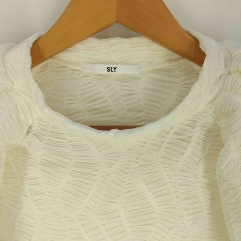 スライ SLY CUT LACE PUFF SLEEVE トップス レディース FREE
