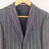 PERSON'FOR MEN T.G.di FABIO SILK AND WOOL ウール混 ストライプ柄スーツセットアップ メンズ