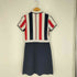 フレッドペリー FRED PERRY ×SOUTHSEA DECKCHAIRS ロゴ刺繍 ストライプ切替 鹿の子 ポロ ワンピース レディース UK:10