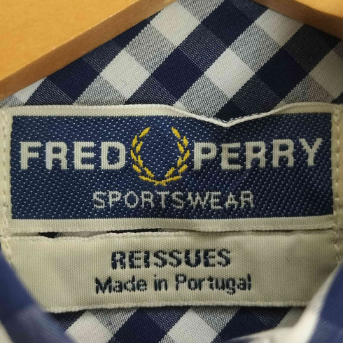フレッドペリー FRED PERRY SPORTSWEAR ロゴ刺繍 REISSUES ギンガムチェック ボタンダウンシャツ レディース 8