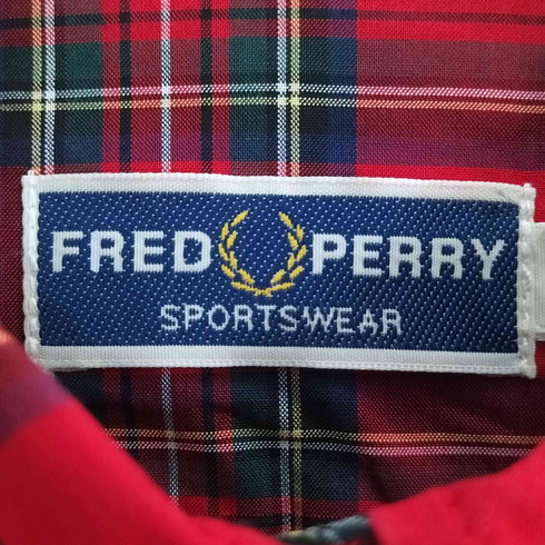 フレッドペリー FRED PERRY SPORTSWEAR ロゴ刺繍 コットン チェック シャツワンピース レディース 10