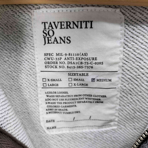 TAVERNITI SO JEANS ペイント加工 ダブルジップパーカー メンズ JPN:M