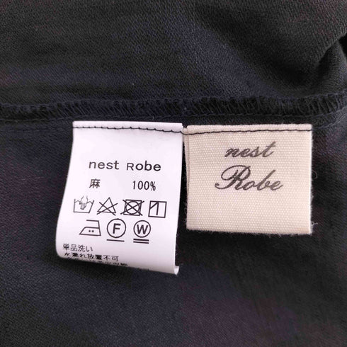 ネストローブ nest Robe リネンギャザーカフタンドレス ロングワンピース レディース