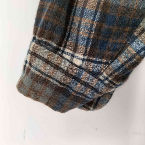 ペンドルトン PENDLETON 70S MADE IN USA 開襟 チェック L/S ボードシャツ ネルシャツ メンズ JPN:M