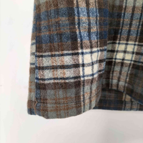 ペンドルトン PENDLETON 70S MADE IN USA 開襟 チェック L/S ボードシャツ ネルシャツ メンズ JPN:M