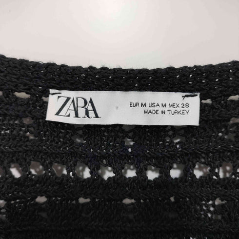 ザラ ZARA シアーメッシュニットトップス オフショル レディース import:M
