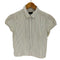 マーガレットハウエル MARGARET HOWELL 90-00S 旧タグ パフスリーブ 比翼ボタン S/S ストライプ シャツ ブラウス レディース 2