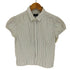 マーガレットハウエル MARGARET HOWELL 90-00S 旧タグ パフスリーブ 比翼ボタン S/S ストライプ シャツ ブラウス レディース 2