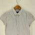 マーガレットハウエル MARGARET HOWELL 90-00S 旧タグ パフスリーブ 比翼ボタン S/S ストライプ シャツ ブラウス レディース 2