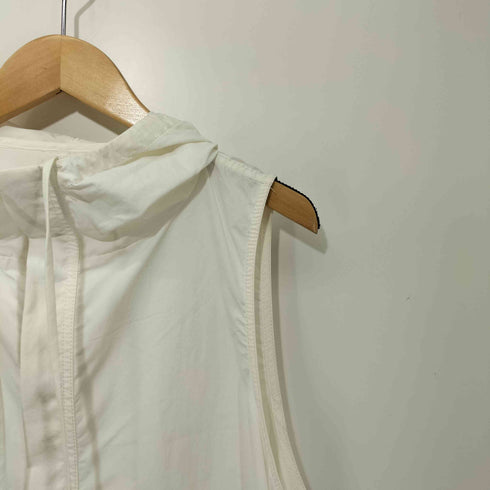 ザラ ZARA フード付きナイロンロングベスト レディース import:M