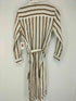 ザラ ZARA ベルテッド リネンシャツワンピース レディース import:M