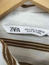 ザラ ZARA ベルテッド リネンシャツワンピース レディース import:M