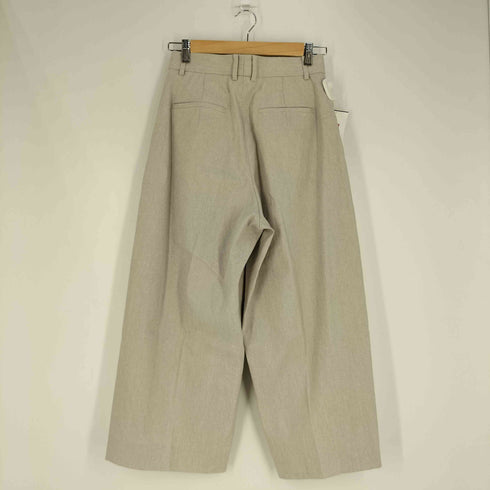 HAVEL STUDIO リネンツイルストレッチバレルクロップドワイドパンツ レディース 36