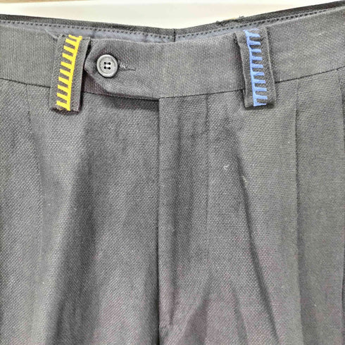 UMBERTO BILANCIONI イタリア製 レーヨン混リネン 2タックスラックス マルチカラー メンズ JPN:44