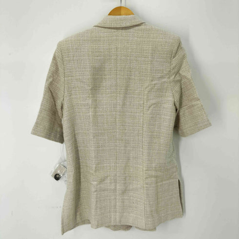NATURAL BASIC レーヨン混リネン S/S テーラードジャケット レディース JPN:M